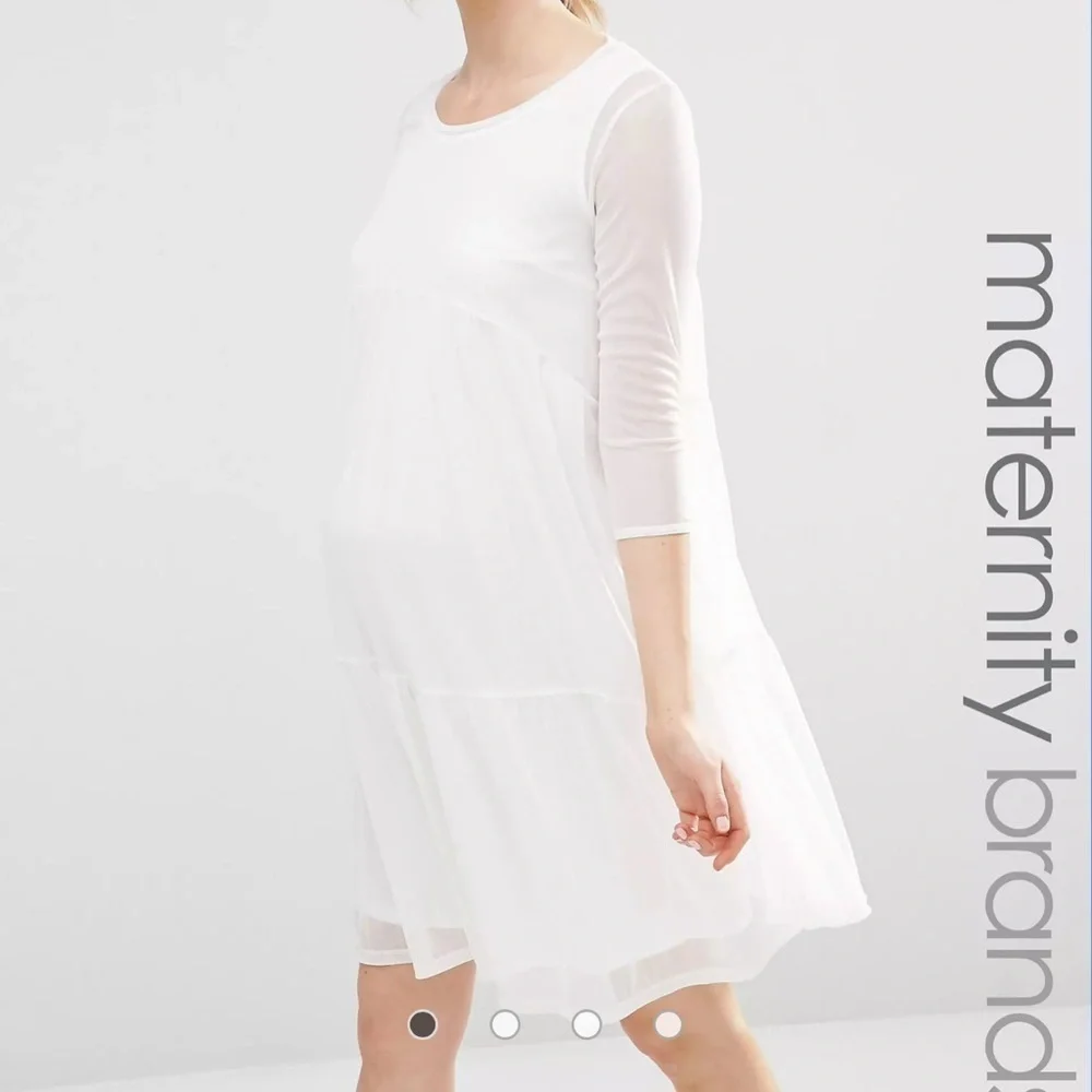 ASOS Bluebelle Maternity Tiered Ruffle Swing Dress - Picture 11 of 13